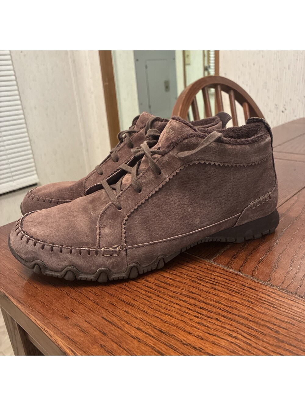 Skechers Chukka Boots Women's 9 Bikers Lineage Suede Lace Up Brown SN44706